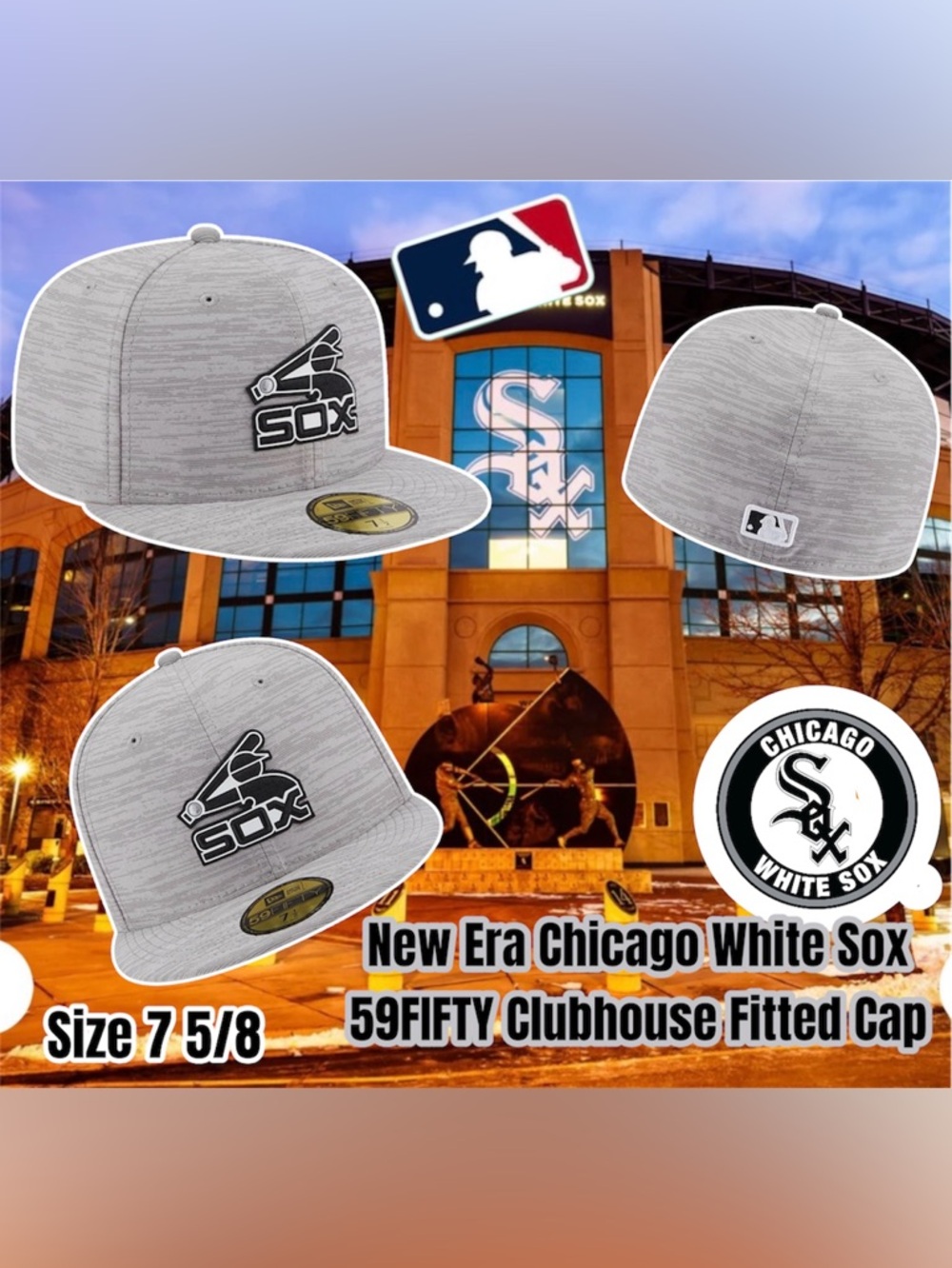 New Era Chicago White Sox 59FIFTY Clubhouse Fitted Cap, Size 7 5/8